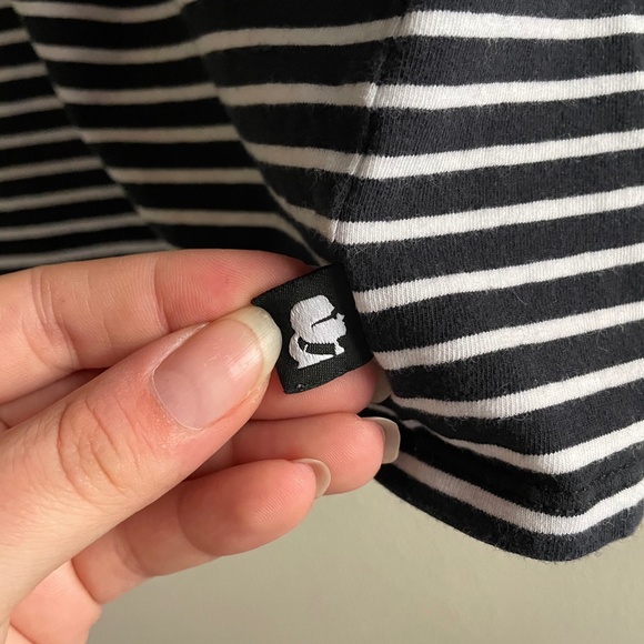 Karl Lagerfeld Stripe Tee Small - Picture 7 of 8